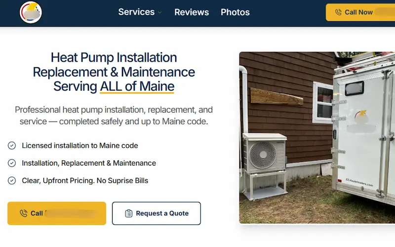 High-performance rebuilt contractor website architecture